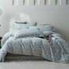 Sábana de cama con estampado pastoral de algodón cálido y grueso de cuatro piezas, agradable para la piel, para otoño e invierno