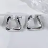 Novo Estilo Luxo Leve High-End Argolas de Orelha Francesas com Rosca para Mulheres, Brincos Geométricos Irregulares Simples, Acessórios de Orelha Estilosos e Únicos