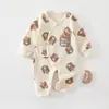 Mameluco de Mariposa para Bebé Recién Nacido Primavera y Otoño Algodón Puro Clase A Ropa para Bebé Sin Costuras 0-3 Meses Mono para Recién Nacido