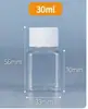 Al por mayor En stock Botellas de plástico cuadradas pequeñas de 30 ml y 50 ml para medicina, Botellas de plástico para almacenamiento, Botellas de plástico transparentes, Botellas dispensadoras