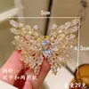 Nuevo Broche de Mariposa Exquisito de Lujo, Accesorio de Pin de Alta Gama para Traje y Vestido de Noche, Hebilla de Bufanda de Cristal de Alta Gama