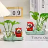 Vaso Hidropônico do Deus da Riqueza de Cinco Vias Decoração para Mesa de Escritório Ornamento Recipiente para Arranjo de Flores da Sala de Estar Vaso do Deus da Riqueza