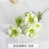 Flor Artificial Sola 6 Cabezas Gardenia Accesorios de Fotografía Decoración de Flores de Mariposa Adornos de Arte de Flores Falsas Guía de Piso para Bodas