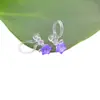 Pendientes pequeños y frescos de resina transparente con forma de U y clip para la oreja con circonitas de estrella de cinco puntas, sin agujeros para las orejas, hechos a mano, transfronterizos de Europa y Estados Unidos