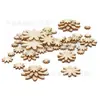 100 Peças de Lascas de Madeira em Formato de Coração e Estrela de Madeira Natural para DIY, Decoração de Mesa Não Acabada e Espalhamento