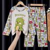 Pijama Infantil para Meninos, Novo Estilo Primavera e Outono 2026, Conjunto Fino de Manga Longa, Roupa de Casa Princess da Moda para Usar ao Ar Livre