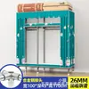Guarda-roupa de aço de porta dupla extra-espesso, guarda-roupa simples, guarda-roupa de quarto extra-grande estilo chinês, guarda-roupa de cabeceira, armário de armazenamento e organização