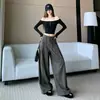Pantalones casuales de pierna ancha para ir al trabajo transfronterizos con pliegues tridimensionales, nuevo estilo de otoño, estilo perezoso, versión coreana, adelgazantes, modernos y versátiles