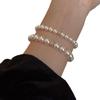 Pulsera de Plata de Ley S925 Perla Shijia Zhengyuan Moda Lujo Ligero Nicho Elegante Francés Pulsera de Perlas Imitación de Alta Gama