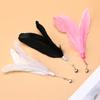 Caña de Juguete para Gatos con Palo Largo, Ventosa, Cascabel, Cabezal de Plumas Intercambiable, Autoentretenimiento, Herramienta de Estimulación para Gatos Resistente a Mordeduras, en Stock del Fabricante