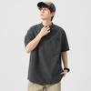 2025 Nueva Camisa de Verano Negra de Cuello Mao de Manga Corta para Hombre Suelta Talla Grande Delgada Juvenil Camisa Jersey Camiseta Moderna