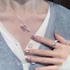 Dulce Collar Rosa Diamante Cupido Amor ins Estudiante Femenino Una Flecha a Través del Corazón Colgante Cadena para Niñas Cadena Clavícula