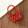 Bolso pequeño tejido con cuentas tridimensionales estilo coreano, minibolso hecho a mano, piezas de accesorio, accesorios para colgar muñecas DIY
