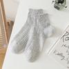 Envío Gratis Primavera y Verano Nuevos Calcetines de Algodón para Mujer Calcetines de Malla con Lazo para Mujer Calcetines de Barco Calcetines Transpirables Transfronterizo