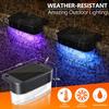 Luz Solar para Jardín, Luz Exterior, Luz para Escaleras, Luz para Barandilla de 2LED, Luz para Peldaños, Luz para Muro de Valla, Luz de Jardín, Luz con Sensor