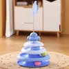 Juguete para Gatos Autoentretenimiento Pulpo Plato Giratorio para Gatos Bola Divertida para Gatos Pluma Palo Divertido para Gatos Juguete para Gatos Resistente a Mordeduras Modelo Desmontable