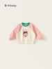 Sudadera Youbao para Niños con Bloques de Color y Mangas Raglán, Top de Primavera, Nuevo para Primavera y Otoño, Sudadera con Estampado de Dibujos Animados para Niñas