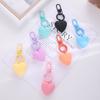 Chaveiro Coração Boneca Pingente de Bolsa Joia Pingente Tinta de Borracha Fosca Amor airpods Estojo de Fone de Ouvido Pendurado