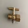 Válvula de esfera de registro de três vias manômetro válvula registro de caldeira com furo de ventilação interno 14