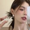 Arete de Plata con Dibujo de Alambre Estilo Japonés y Coreano Pendientes de Moda Hebilla de Oreja Textiva Exquisito Simple Versátil Más Vendido Arete Caliente