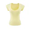 Camiseta Sexy de Manga Corta con Cuello de Corazón de Melocotón Estilo Puro Deseo 2026 Nuevo de Verano Ceñida a la Cintura Corta a la Altura del Hombro Camiseta Base Top de Moda