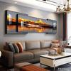 Pintura decorativa de lujo de doble capa con superposición ligera para sala de estar, sofá, fondo de pared, triple pintura colgante, respaldo atmosférico con respaldo de cristal de porcelana y diamante.