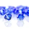 Cuentas sueltas de cristal de dos puntas con borde superior, de 4 mm, para manualidades, accesorios de joyería