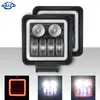 Luz de trabalho LED para carro HAIZG 40W quadrada quatro olhos luz de para-choque dianteiro de veículo off-road modificado holofote de motocicleta luz