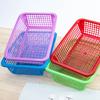 Cesta de Plástico Rectangular Colorida Almacenamiento de Cocina Hogar Cesta Escurridora de Frutas y Verduras Cesta de Clasificación de Comercio Electrónico Cesta para Lavar Verduras