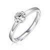 Nuevo Anillo Abierto de Moissanita Estilo Chino Seis Garras Lujo Ligero Venta al por Mayor Transmisión en Vivo Plata S925 de Alta Gama Anillo de Moda para Mujer