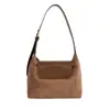 2026 Nuevo Bolso de Hombro tipo Underarm Patchwork Retro de Gamuza para Mujer Bolso de Hombro Único de Nicho de Alta Gama Versátil para Viajes Diarios Bolso Cruzado