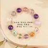 Pulsera Río de Estrellas Oda Cristal Amarillo Natural Cristal Blanco Amatista Diseño de Nicho Kunzita Morada Cuarzo Rutilado Rojo para Mujer