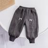 Pantalones para Niñas 2026 Otoño e Invierno Nuevos Elegantes Pantalones Deportivos Forrados de Polar para Niñas, Pantalones Largos Casuales para Uso al Aire Libre