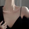 Collar geométrico para mujer, sin color, ligero, de lujo, de nicho, frío, de alta gama, cadena de clavícula, estilo hada suave, sencillo, para mejor amiga.
