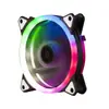 Fornecimento Exclusivo Transfronteiriço de Ventoinha para Gabinete de Computador Desktop de 12cm, Ventoinha Grande de 4 Pinos com Abertura Dupla, Luz Branca, Ventoinha Branca Silenciosa