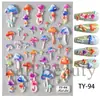 Belleza Completa Transfronterizo Nuevo Arte de Uñas Pegatinas en Relieve Copo de Nieve Navideño Papá Noel Hombre de Jengibre Pegatinas para Arte de Uñas