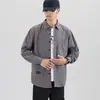 Moda Diaria para Jóvenes Marca de Moda Bordado Simple Ropa de Trabajo Cuello Solapa Manga Larga Cárdigan Camisa Top