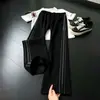 Calça de moletom retrô estilo americano com listras laterais para homens, coleção de outono, elegante e sofisticada, design de perna reta que afina, corte solto e casual