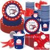 Mm060 Béisbol Deportes Serie de Béisbol Fiesta Fiesta de Celebración Pancarta 8 Personas Juego de 4 Piezas Plato de Papel Vaso de Papel
