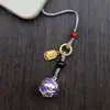 Colgante de Bolita de Sachet Azul Tailandés de Paisaje Antiguo Hueco Que Se Puede Abrir para Guardar Pastillas de Incienso Colgante para Teléfono Móvil Cordón Fabricante Venta al por Mayor
