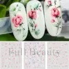 Adesivos de Unhas Artísticas Novos Transfronteiriços Flor Borboleta Desejo Puro Rosa Azul Flor Borboleta Pintada à Mão Doces Adesivos de Unhas Atacado