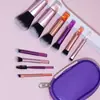 Novo conjunto de mini pincéis de maquiagem com 10 peças, pincel para blush, pincel para contorno, pincel para sombra, compacto e portátil com bolsa de armazenamento