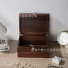 Caja de Almacenamiento de Escritorio de Madera Simple, Caja de Madera con Tapa abatible, Caja para Colección de Joyas, Caja de Regalo de Madera con Tapa