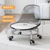 Taburete de Rueda Universal Acrílico Silencioso Polea Infantil Silla Pequeña Doméstico Extraíble Taburete con Ruedas para Sofá Taburete Bajo