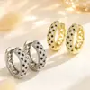 Brincos de Orelha com Estampa de Leopardo e Manchas Pretas Transfronteiriços Europeus e Americanos, Luxo Leve, Temperamento, Moda de Alta Qualidade, Versátil, Personalidade, Brincos Criativos, Adornos de Orelha