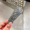 Acessório de Cabelo de Cristal com Strass Colorido para Mulheres, Presilha Lateral Bb Clip, Grampo Brilhante, Presilha de Cabelo de Luxo Leve, Acessório de Cabelo com Presilha de Laço para Franja