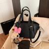 Bolsa Casual Textive Simples 2025 Primavera Design de Nicho Nova Moda Bolsa Feminina de Ombro Transversal Bolsa Balde