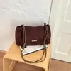 Bolsa carteiro retrô cor Maillard bolsa de grande capacidade feminina super quente versátil bolsa de ombro moda para o trabalho bolsa transversal