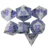 Dados de Resina Jogo de Mesa DND Dungeons & Dragons COC Roleplaying TRPG Cthulhu Poliédricos D4-D20 Conjunto de 7 Peças