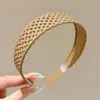 Diadema de tela de otoño e invierno de ala ancha para mujer, accesorio para el cabello de alta gama para volumen craneal alto, diadema antideslizante para lavarse la cara, sombrero elegante